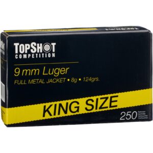 TOPSHOT Competition 9 mm Luger FMJ 8,0g/124grs., 250 Stück