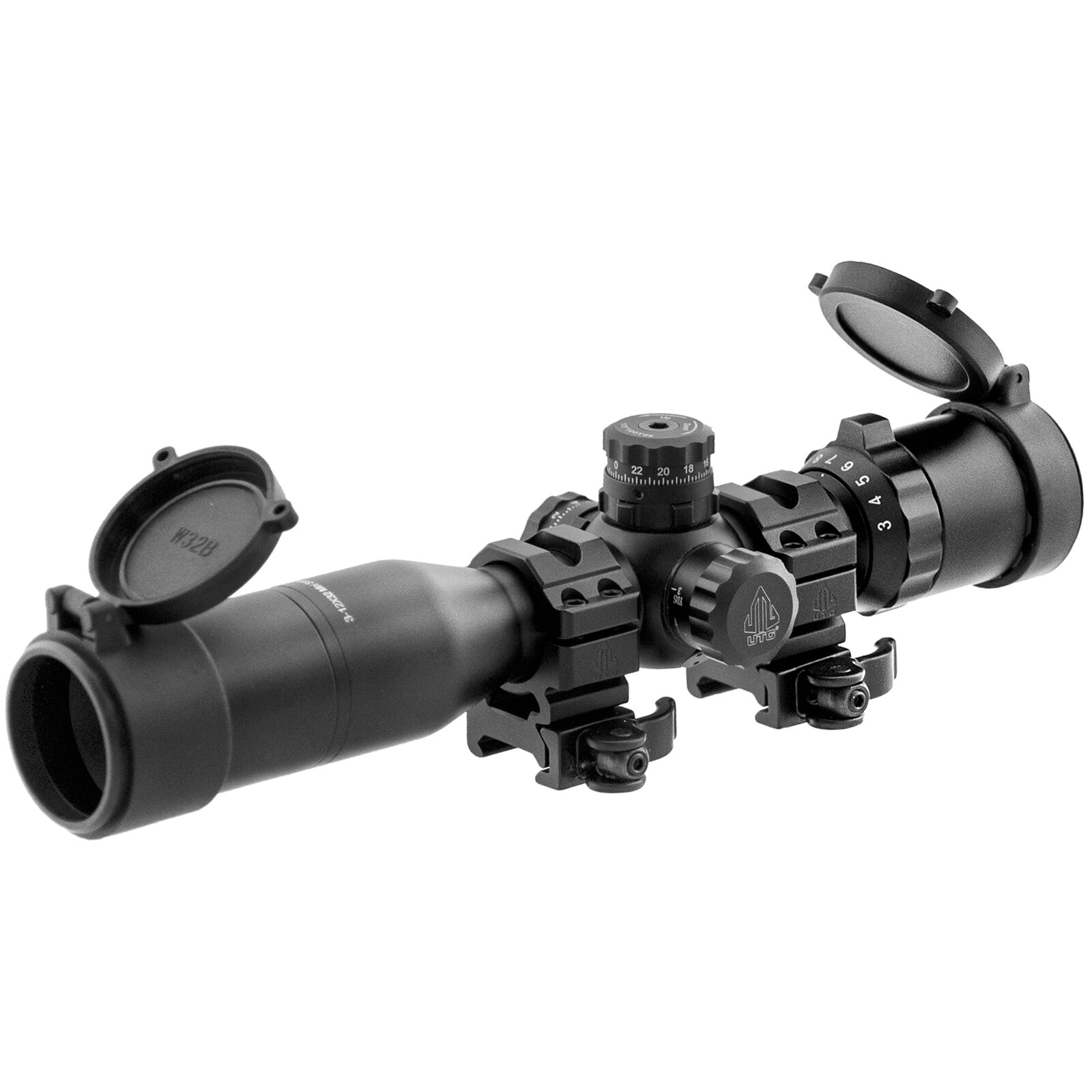 UTG Zielfernrohr Bug Buster 3-12x32, mit Picatinny Montageteile