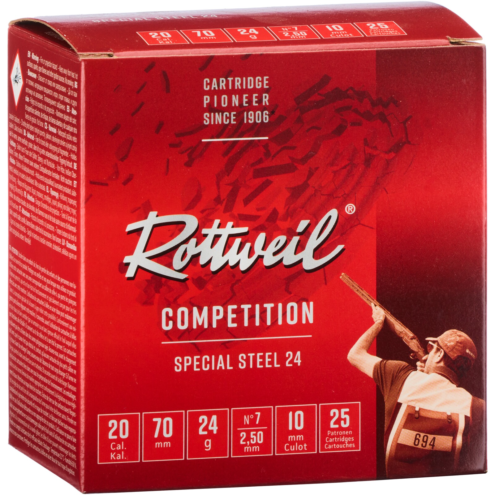 Rottweil 20/70 Special Steel Trap 2,5mm 24g, 25 Stück