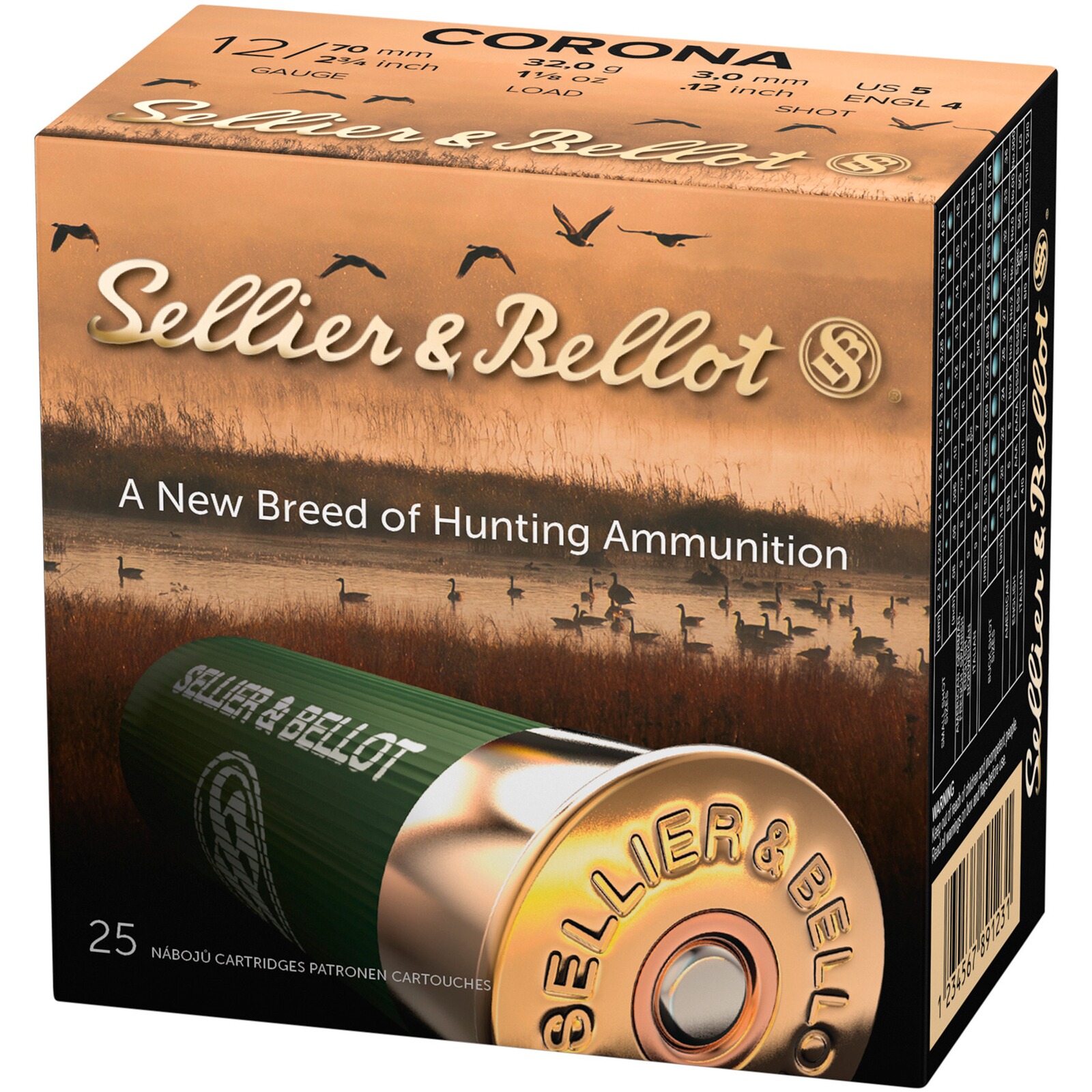 Sellier & Bellot 12/70 Corona 32g. 3,25mm 32g, 25 Stück