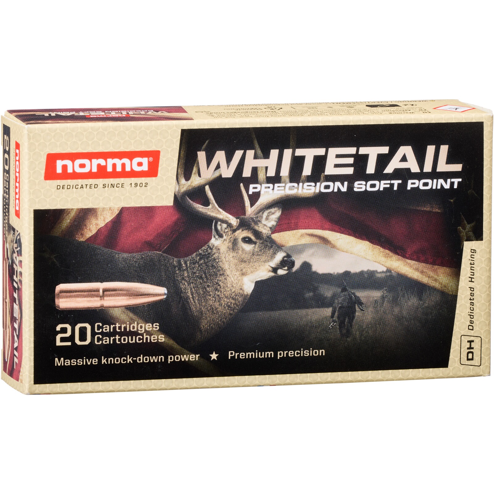 Norma .222 Rem. Whitetail SP 3,6g/55grs., 20 Stück