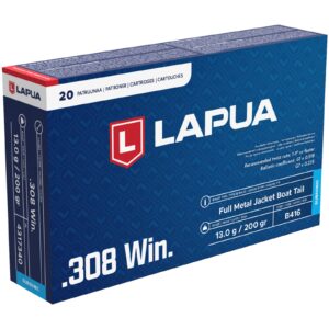 Lapua .308 Win. Subsonic Vollmantel Boat Tail 13,0g/200grs., 20 Stück