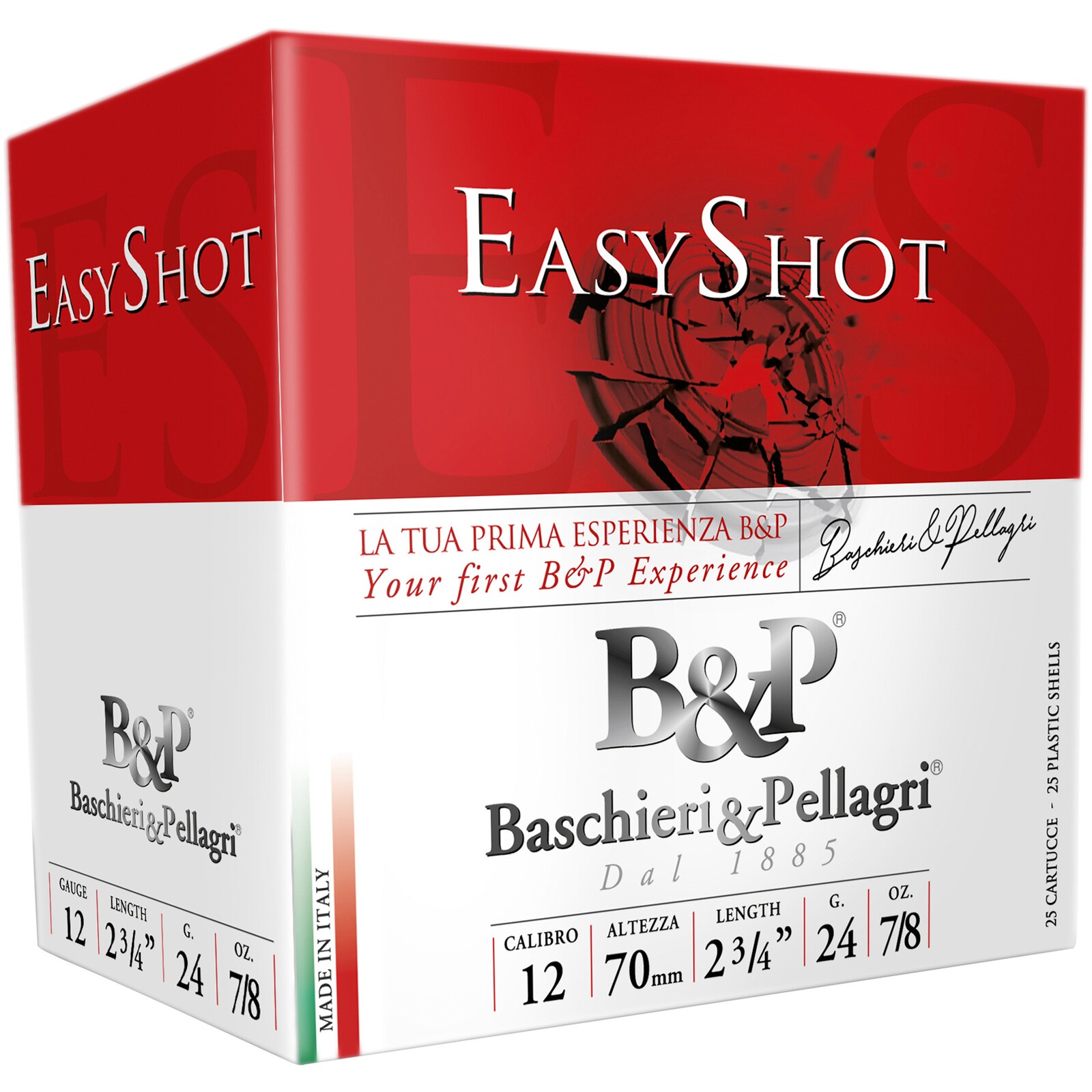 Baschieri & Pellagri 12/70 Easy Shot Lead 2,0mm 24g, 25 Stück