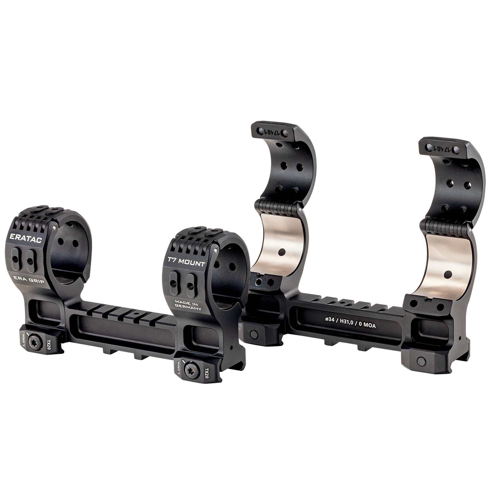 ERATAC Blockmontage T7 kurze Ausführung, Ø 34mm, Bauhöhe 33mm, Vorneigung 20MOA