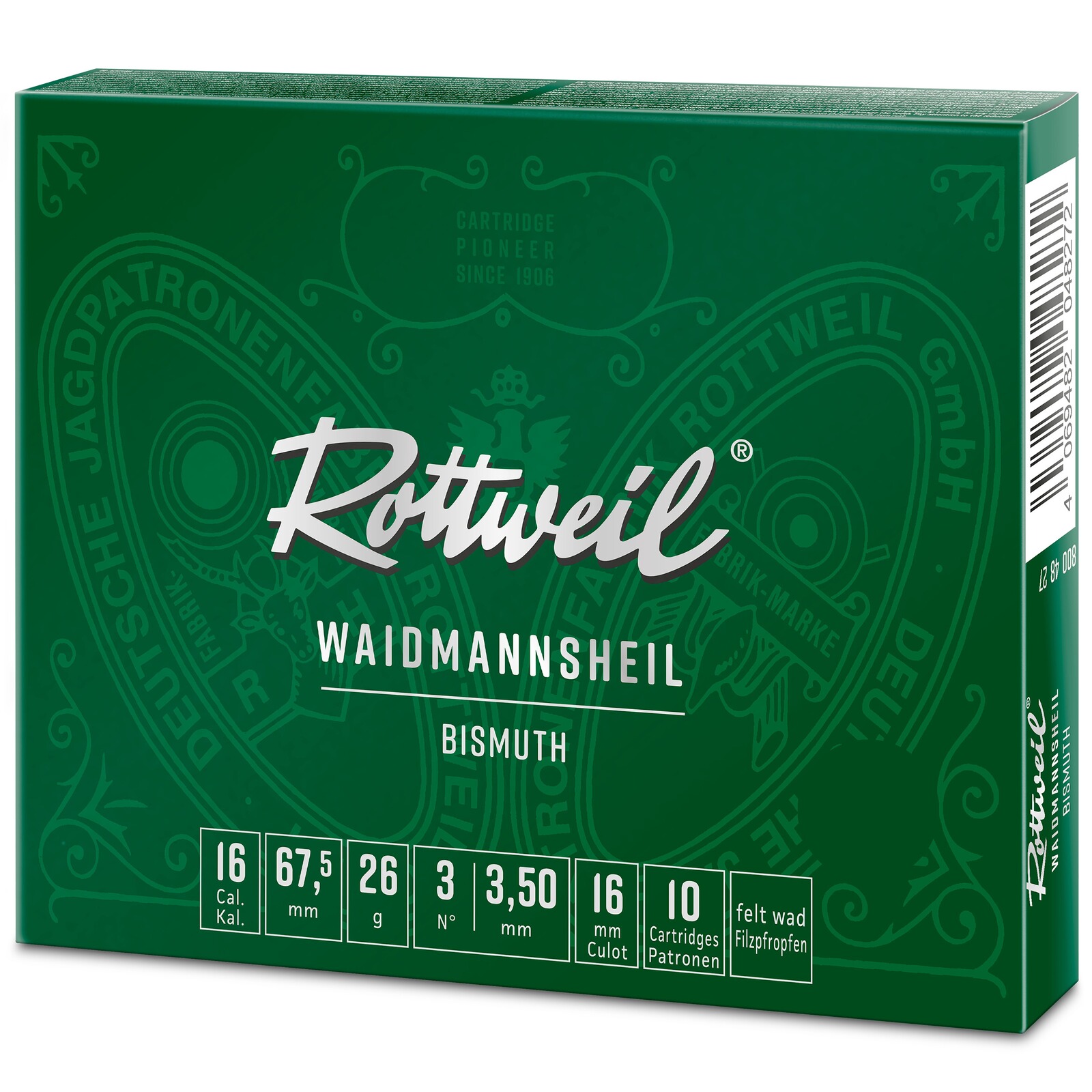 Rottweil 16/67,5 Waidmannsheil Bismuth 3,5mm 26g, 10 Stück