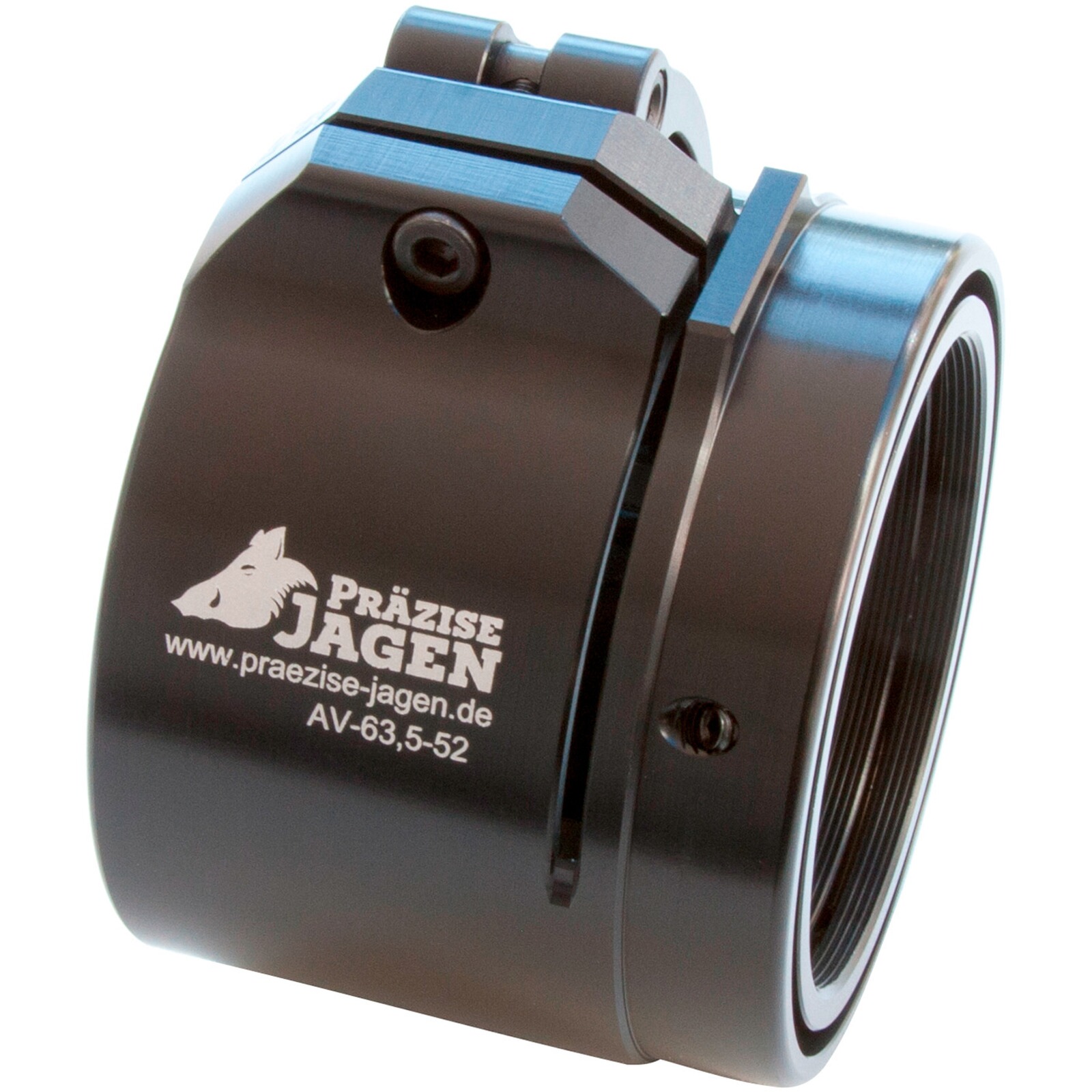 Präzise Jagen ADVANCED Schnellspann-Adapter M52x0,75, 63,5 mm
