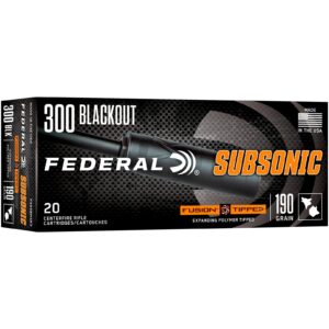 Federal Ammunition .300 Blackout Fusion Tipped Subsonic 12,3g/190grs., 20 Stück