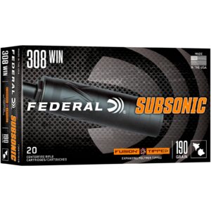 Federal Ammunition .308 Win. Fusion Tipped Subsonic 12,3g/190grs., 20 Stück