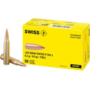 Swiss P .223 Rem. DS-1 Vollmantel 3,6g/55grs., 50 Stück
