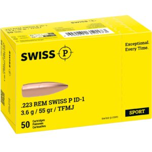 Swiss P .223 Rem. ID-1 TFMJ 3,6g/55grs., 50 Stück