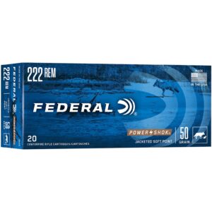 Federal Ammunition .222 Rem. Power Shok Tlm 3,2g/50grs., 20 Stück
