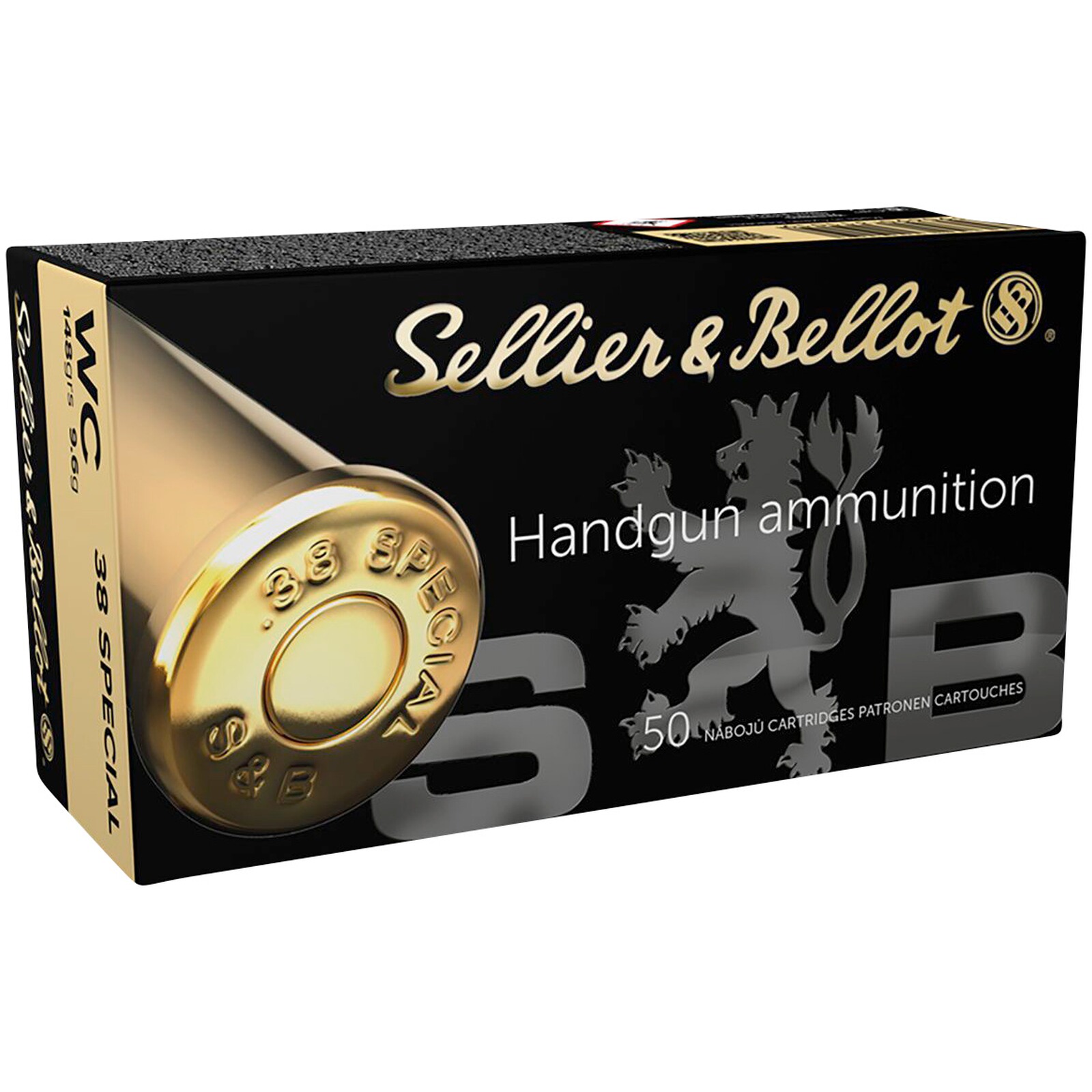Sellier & Bellot .38 Spec. Wadcutter 9,6g/148grs., 50 Stück
