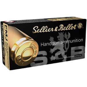 Sellier & Bellot 9 mm Browning Kurz Vollmantel 6,0g/92grs., 50 Stück