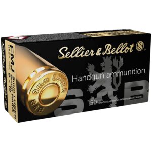 Sellier & Bellot 9 mm Luger Vollmantel 7,45g/115grs., 50 Stück